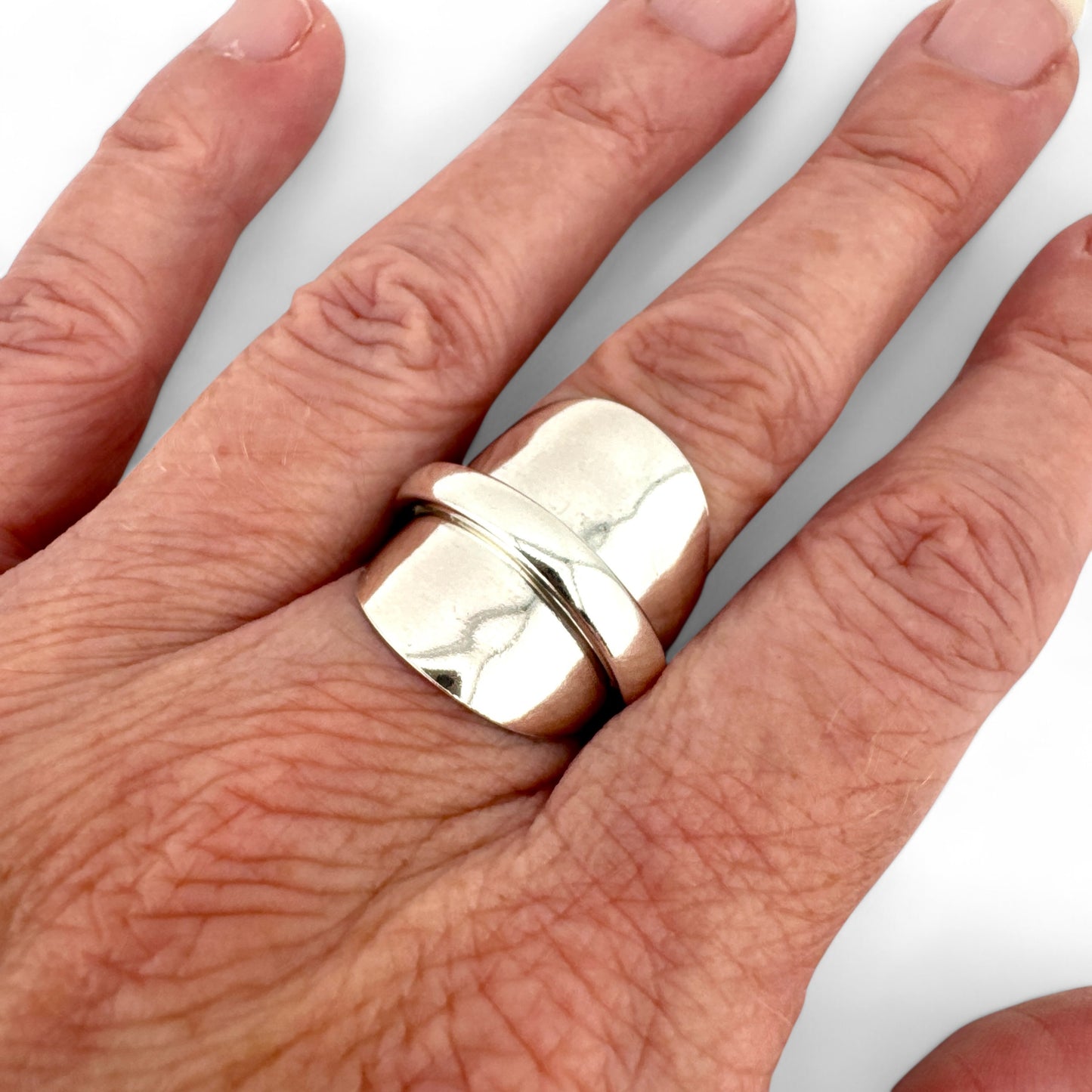 Sterling Silver Minimalist Spoon Ring