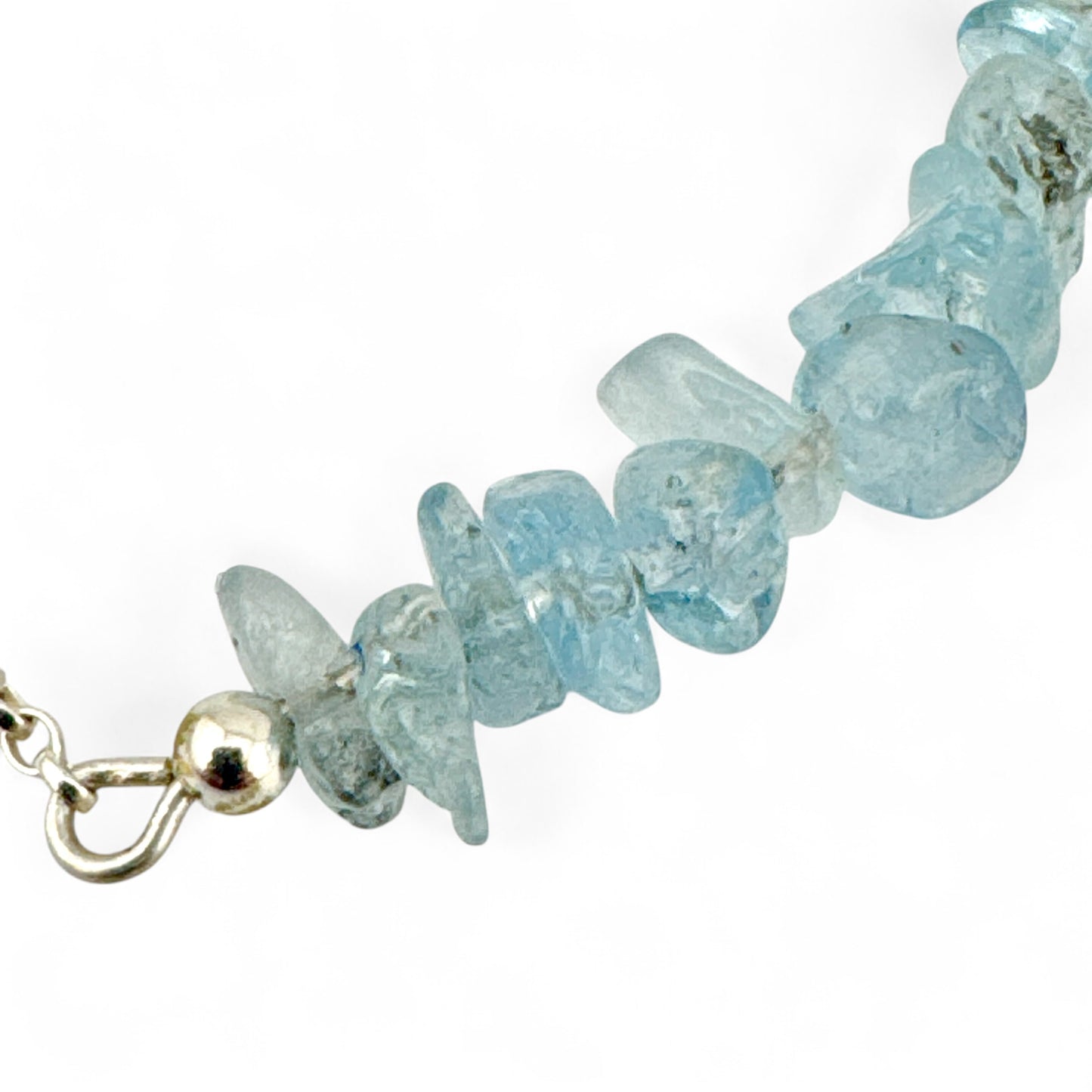 March Aquamarine Birthstone Bar Necklace