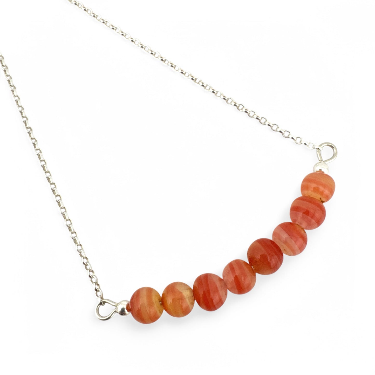 June Agate Birthstone Bar Necklace