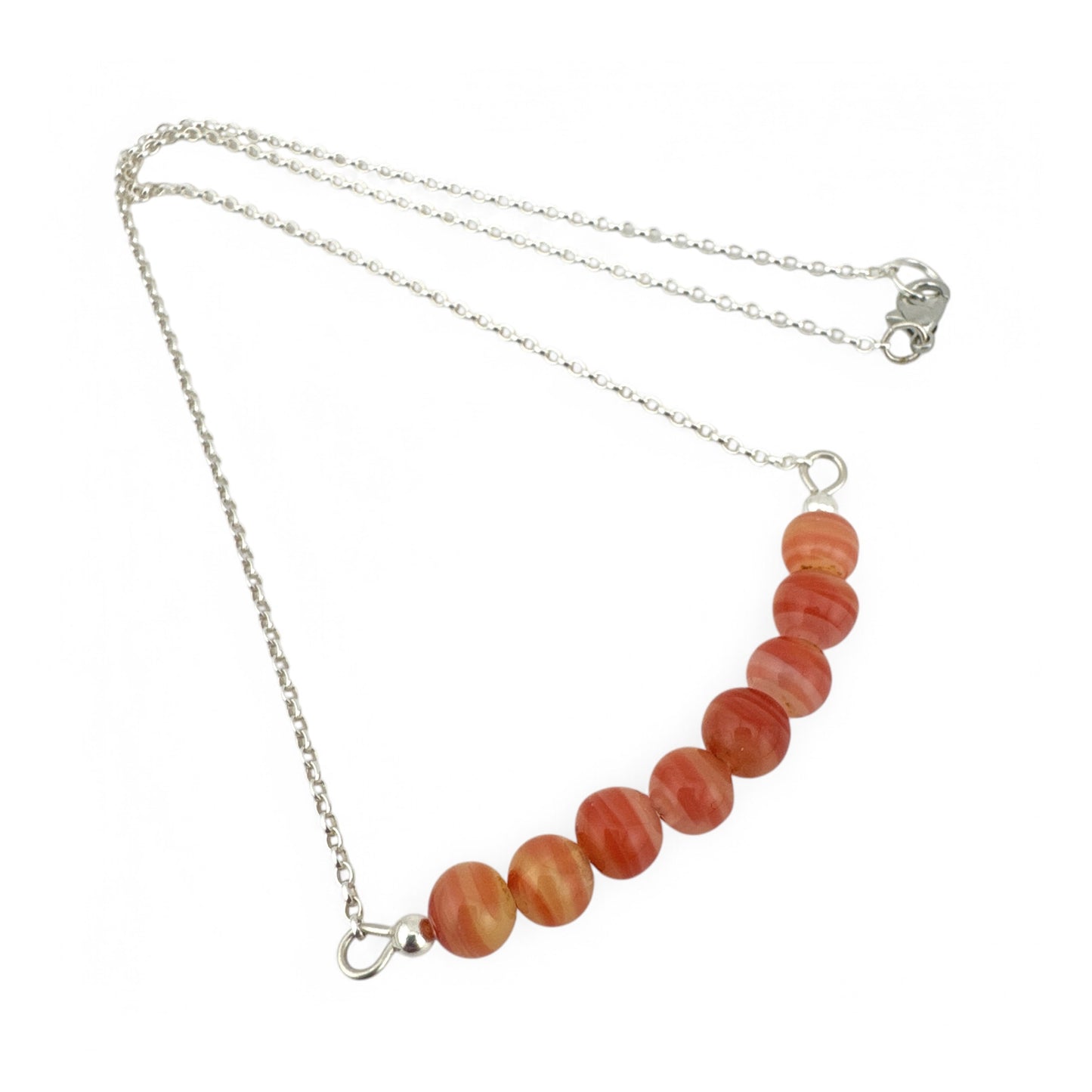 June Agate Birthstone Bar Necklace
