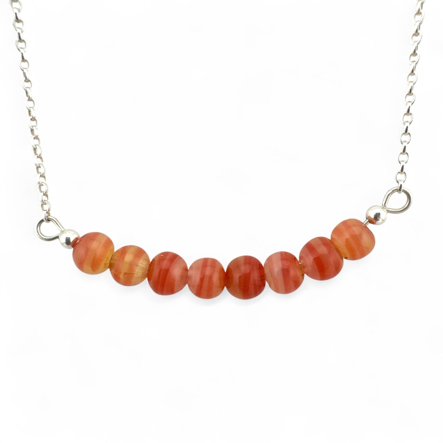June Agate Birthstone Bar Necklace