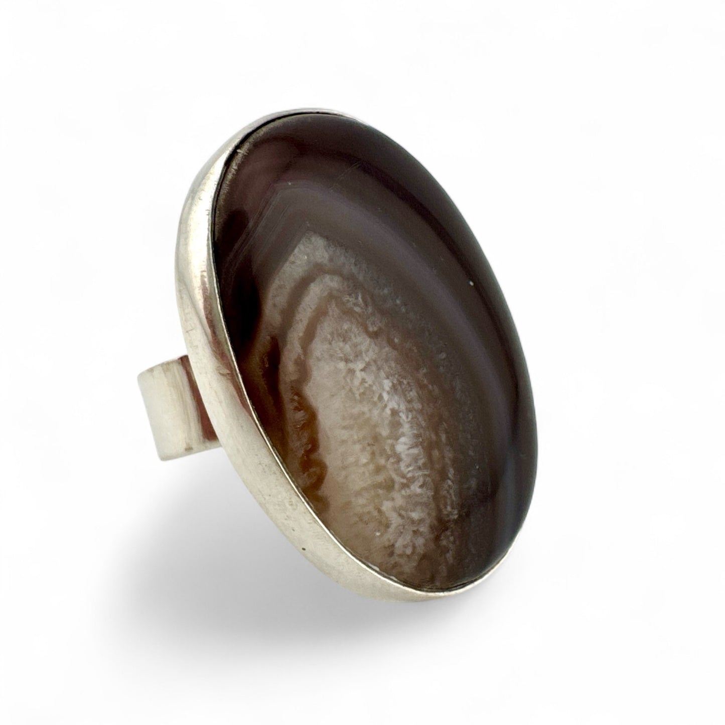 Chocolate Agate Statement Ring - One of a Kind