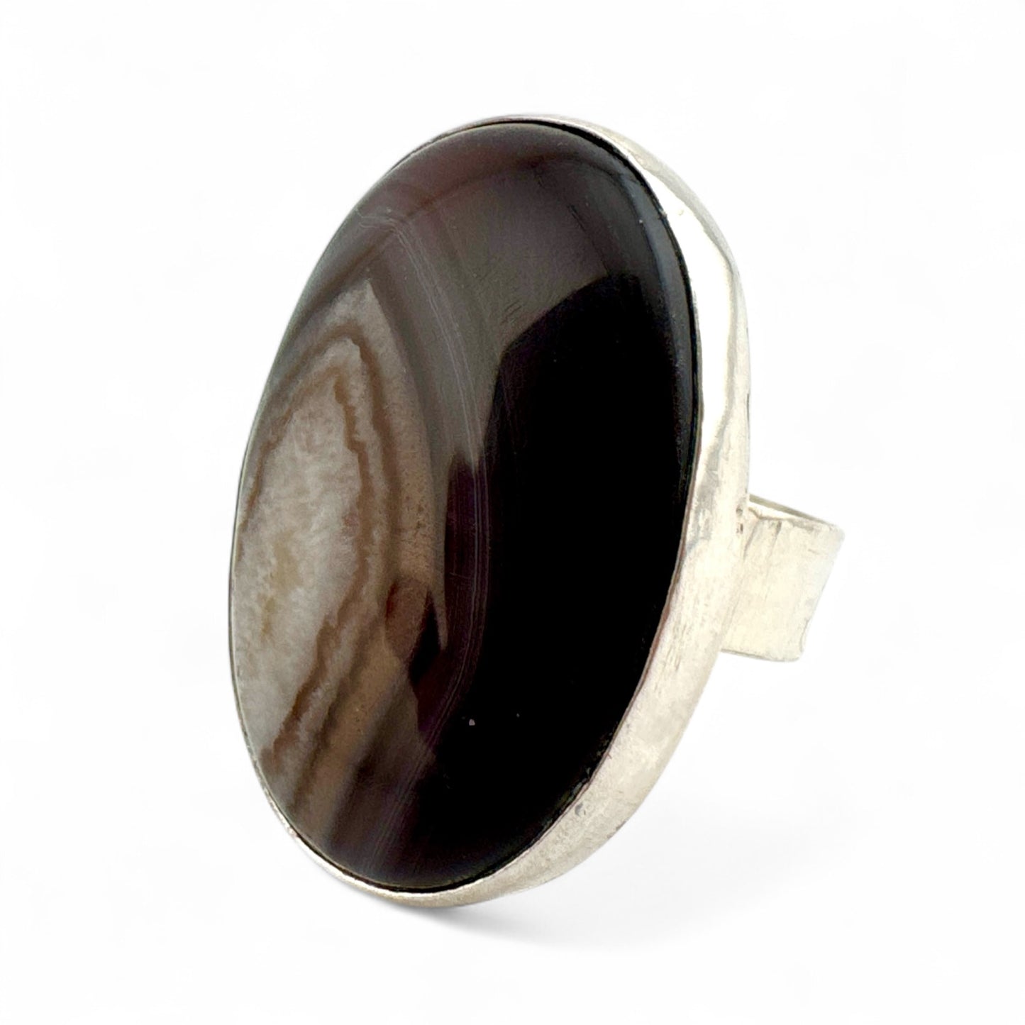Chocolate Agate Statement Ring - One of a Kind