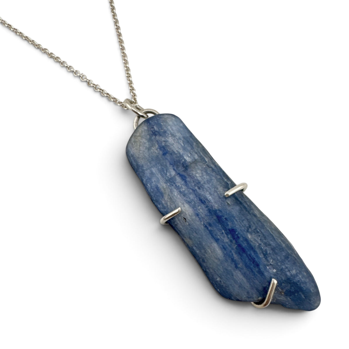 One-of-a-Kind Blue Kyanite & Recycled Sterling Silver Pendant