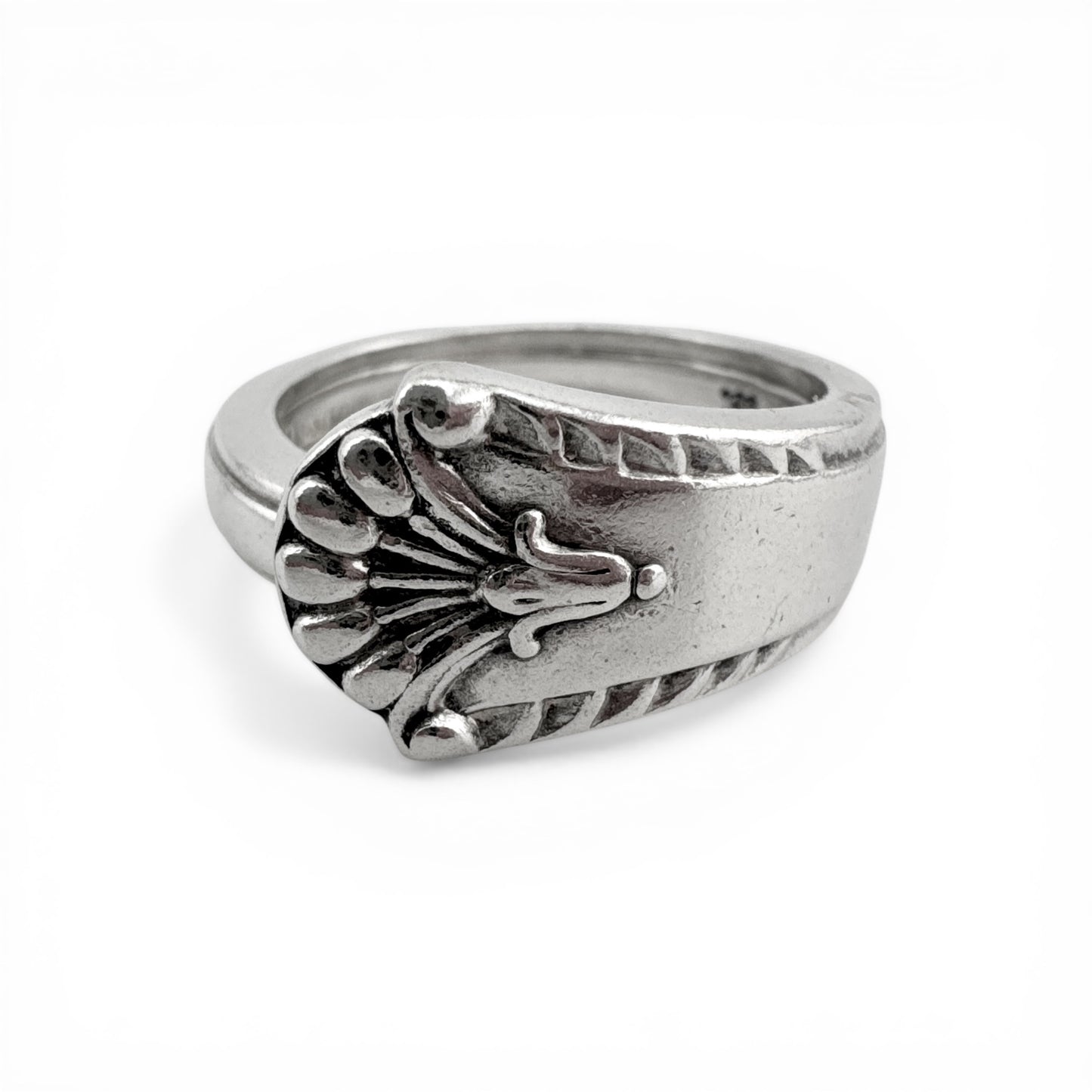 Vintage 1957 Sheffield Silver Spoon Ring – Heavy Sterling Silver, Hallmarked & Certified