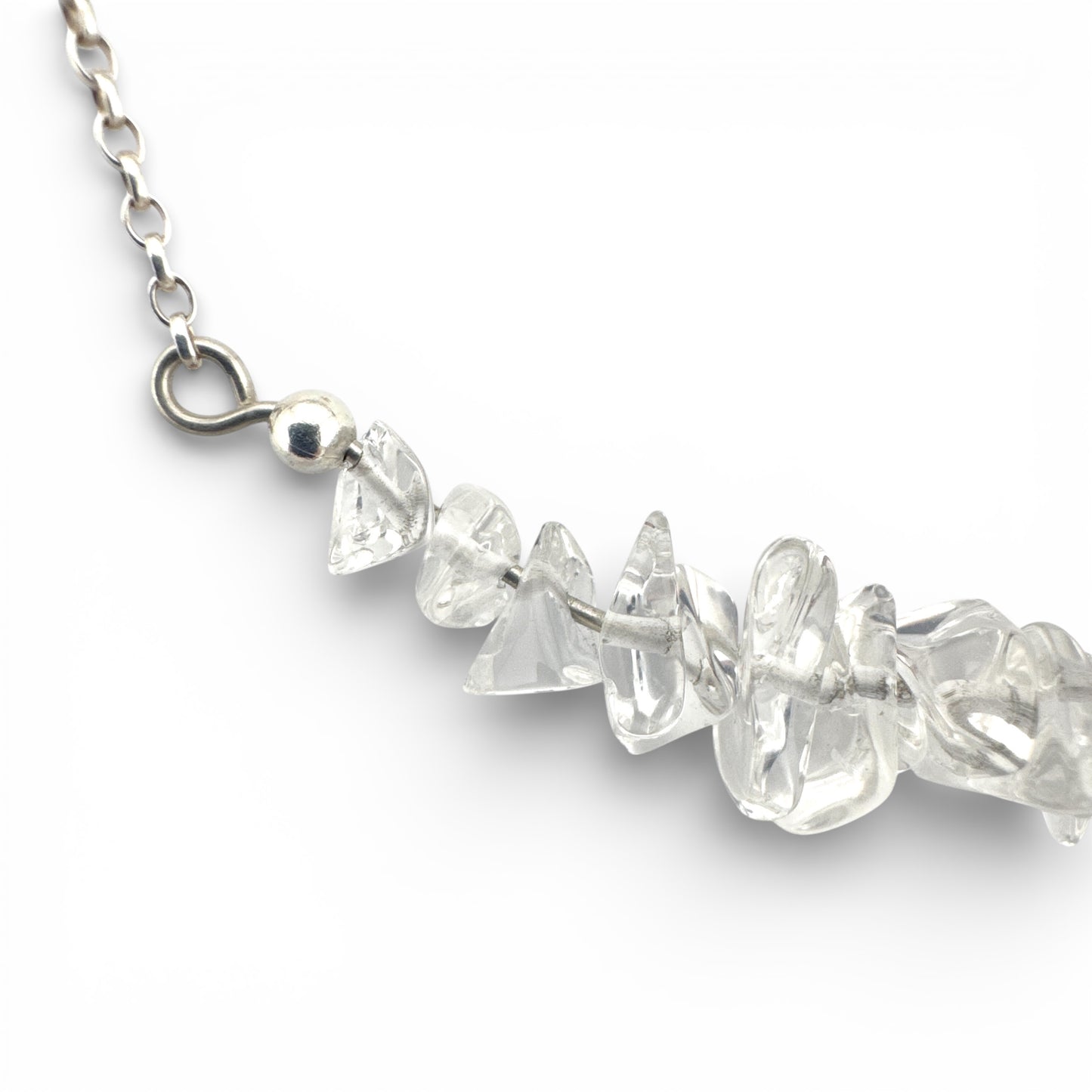 April Rock Crystal Birthstone Bar Necklace