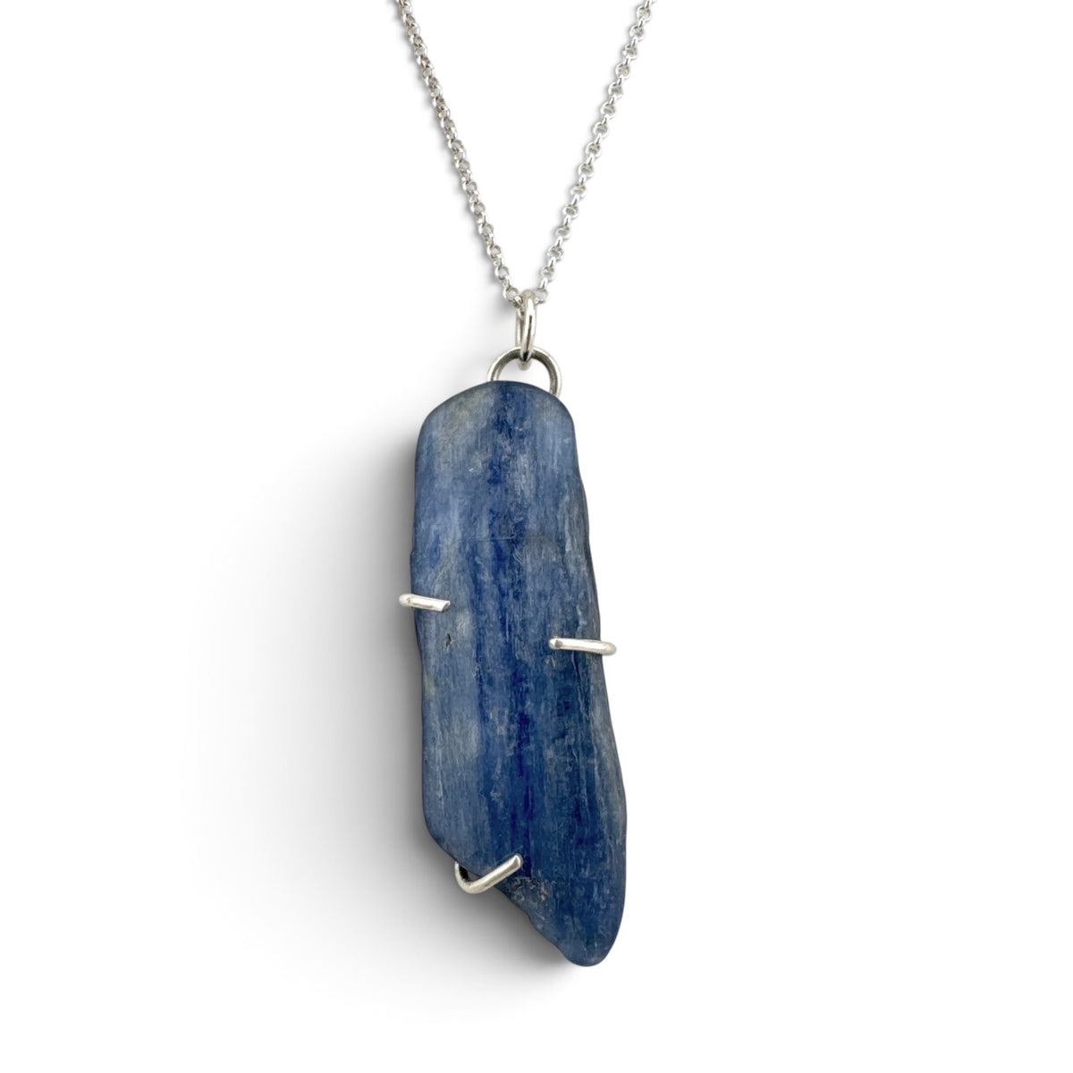 One-of-a-Kind Blue Kyanite & Recycled Sterling Silver Pendant
