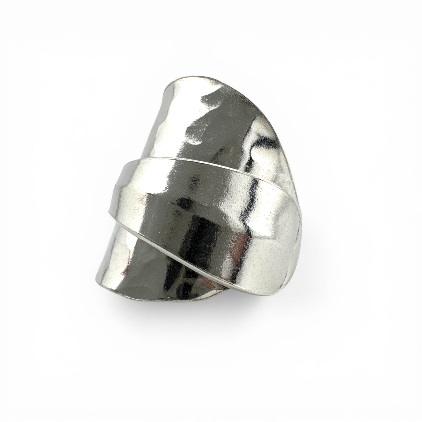 Vintage 1966 Sheffield Silver Spoon Ring – Hammered Sterling Silver, Double Hallmarked & Certified