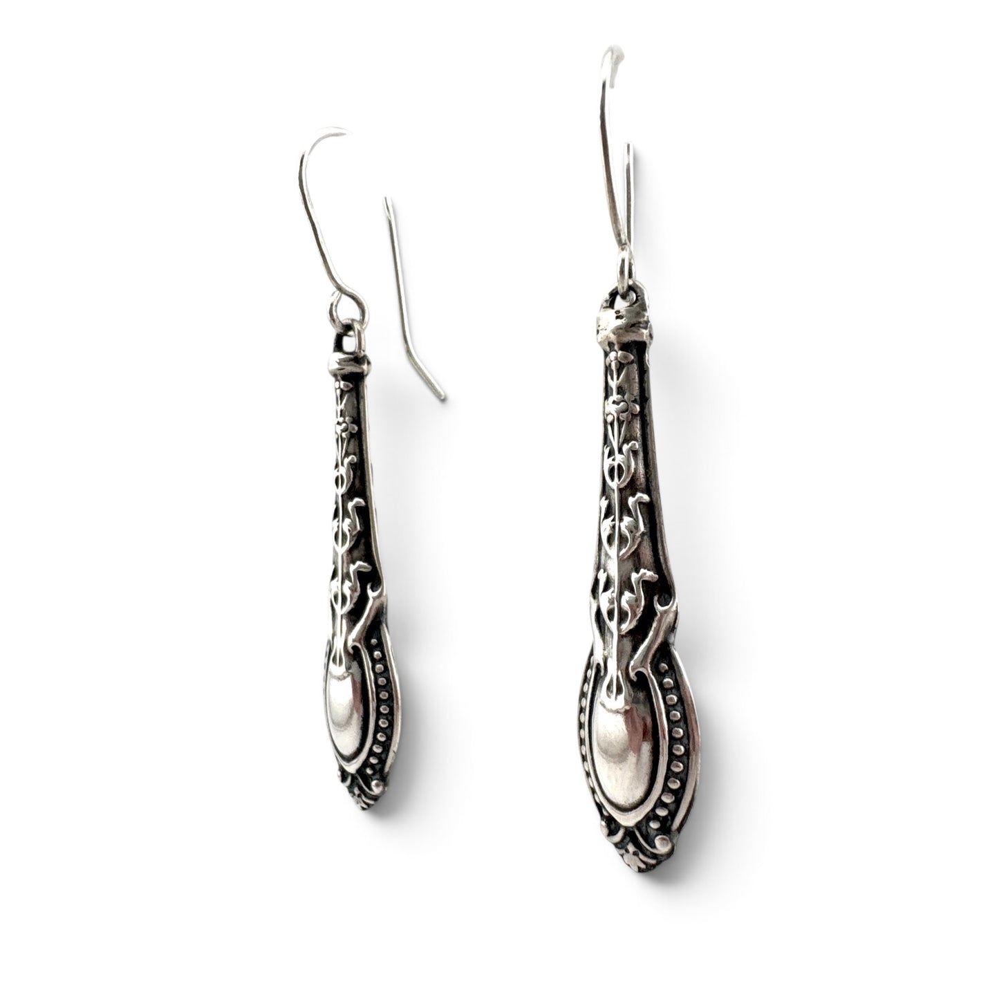 Handmade Sterling Silver Spoon Earrings | Birmingham 1912