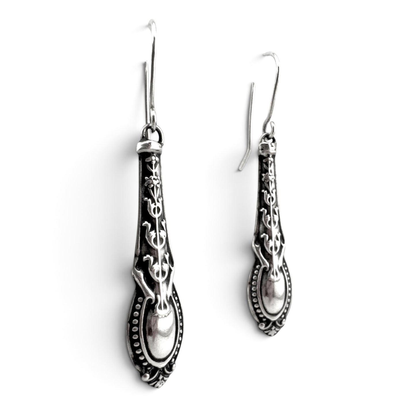 Handmade Sterling Silver Spoon Earrings | Birmingham 1912
