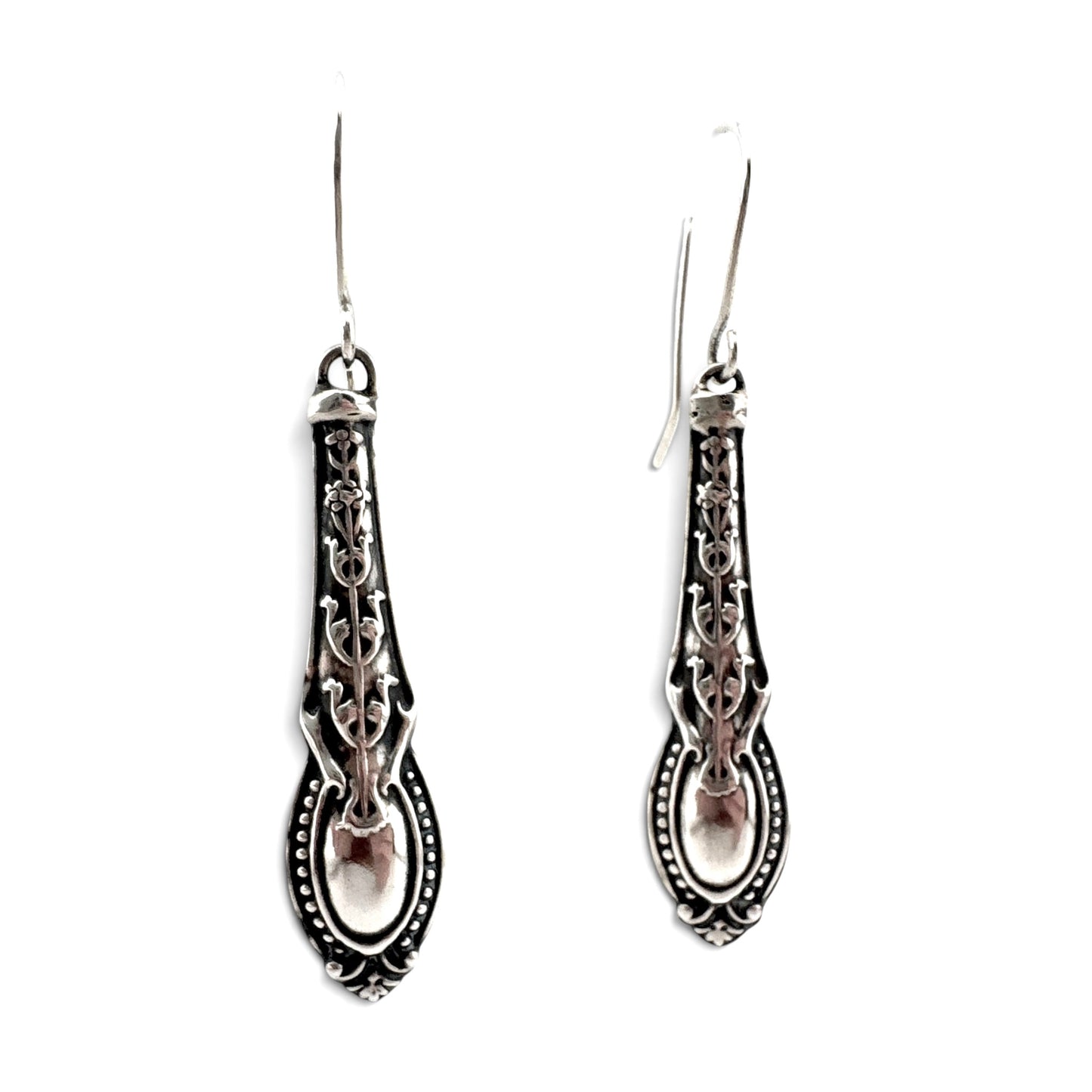 Handmade Sterling Silver Spoon Earrings | Birmingham 1912