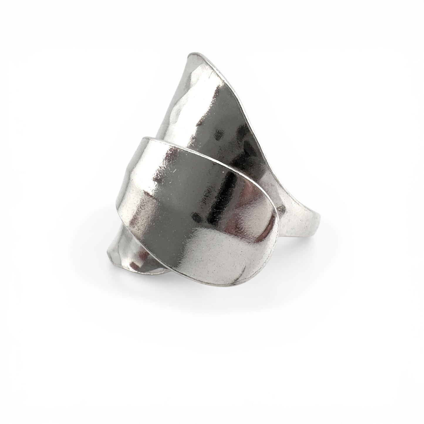 Vintage 1966 Sheffield Silver Spoon Ring – Hammered Sterling Silver, Double Hallmarked & Certified