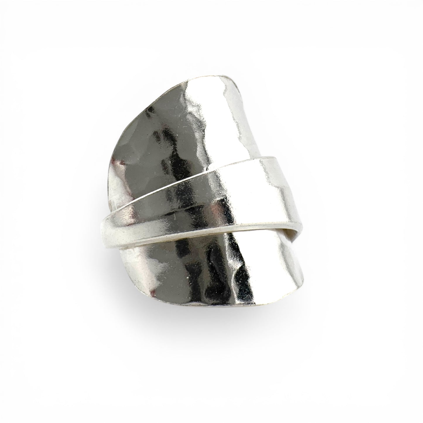 Vintage 1966 Sheffield Silver Spoon Ring – Hammered Sterling Silver, Double Hallmarked & Certified