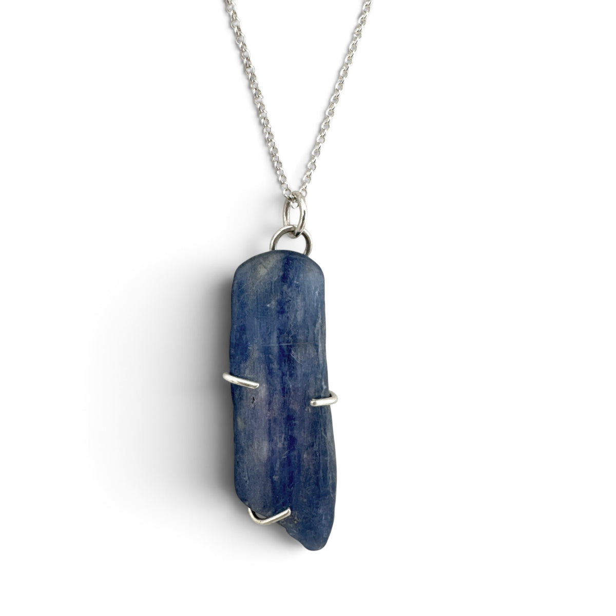One-of-a-Kind Blue Kyanite & Recycled Sterling Silver Pendant