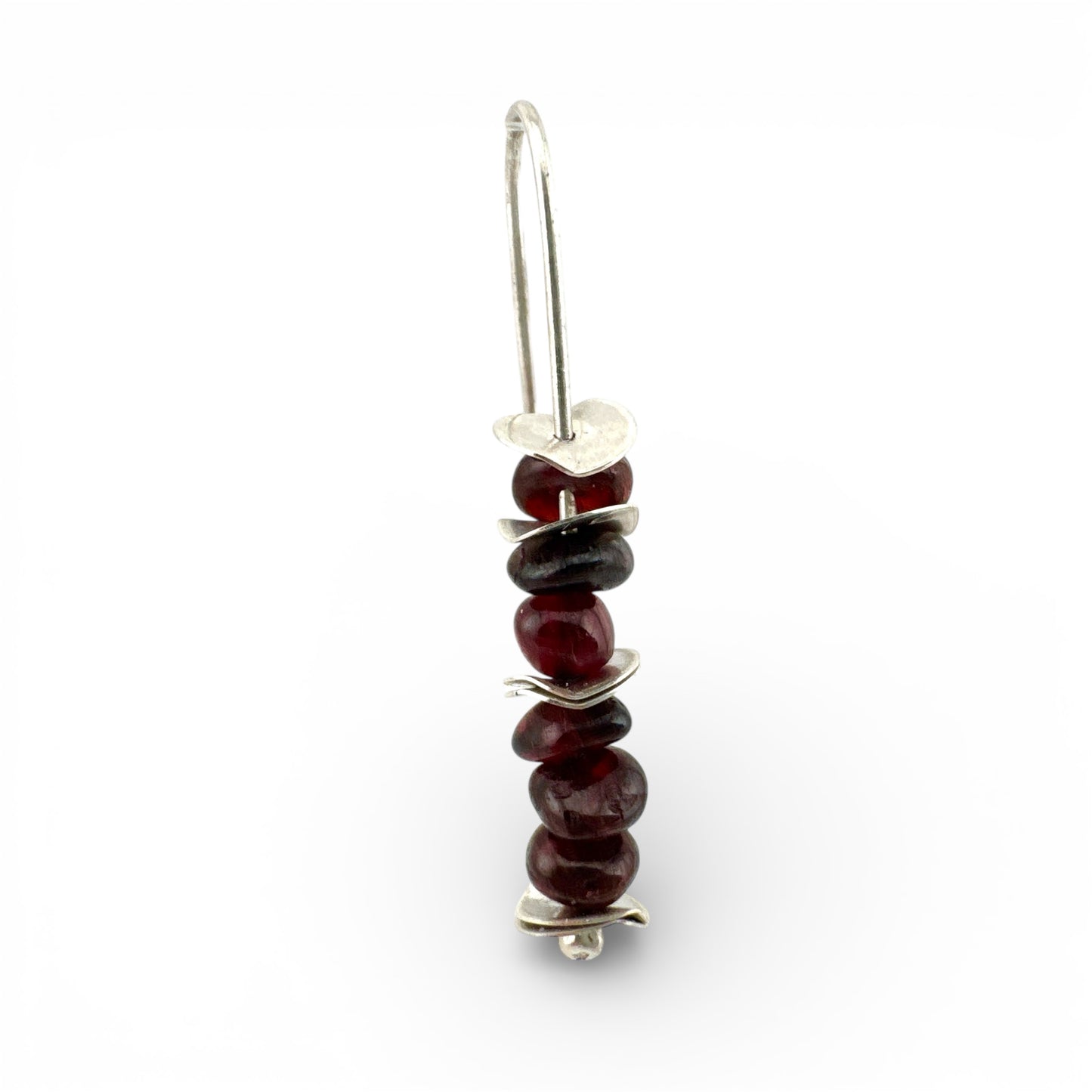 Handmade Garnet Earrings in Sterling Silver | January Birthstone Jewellery