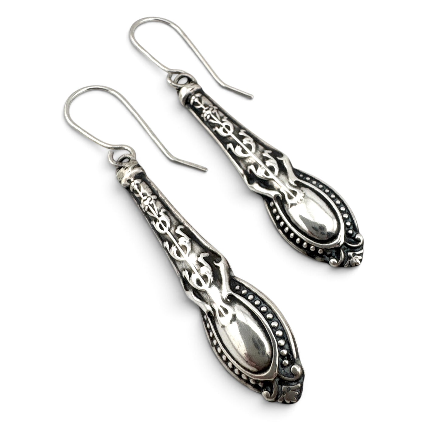 Handmade Sterling Silver Spoon Earrings | Birmingham 1912
