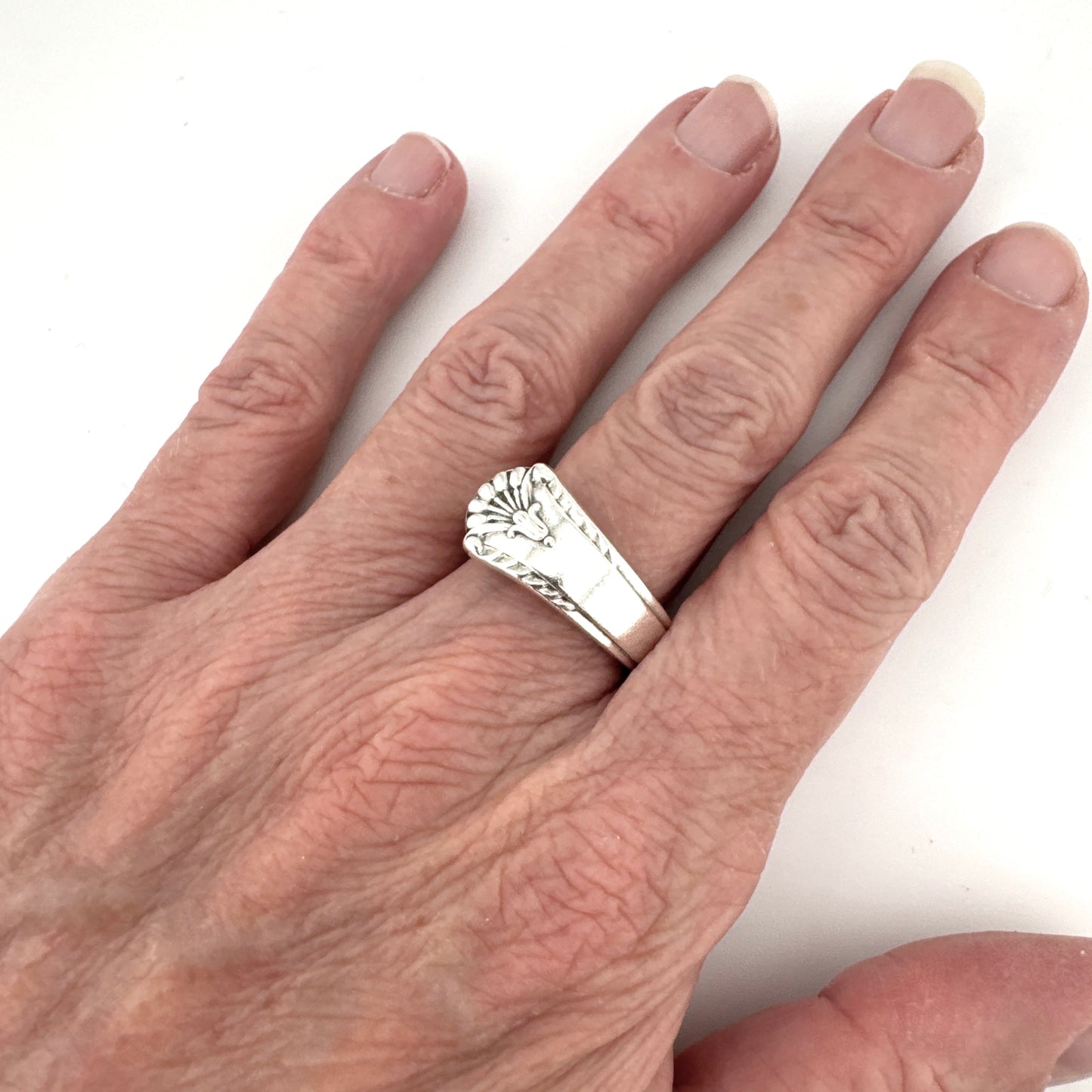Vintage 1957 Sheffield Silver Spoon Ring – Heavy Sterling Silver, Hallmarked & Certified