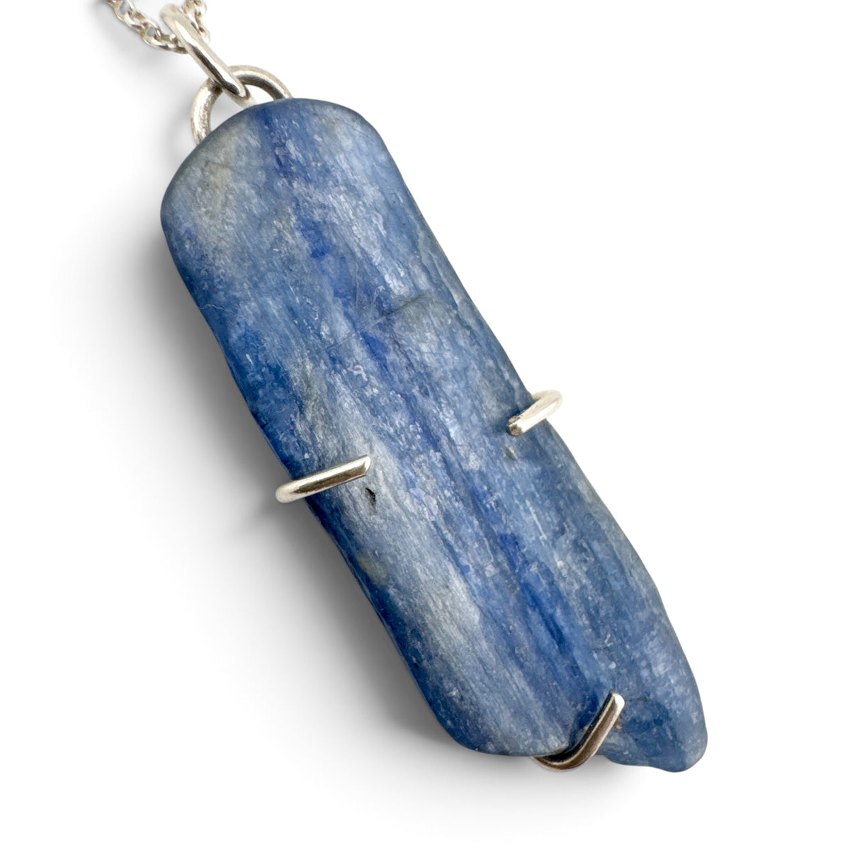 One-of-a-Kind Blue Kyanite & Recycled Sterling Silver Pendant