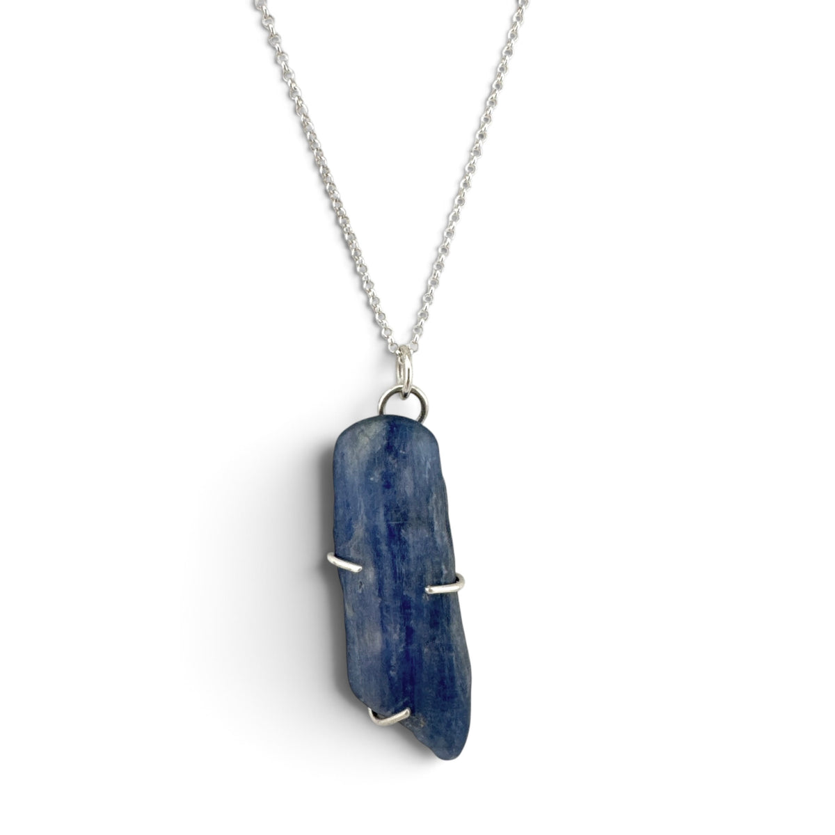 One-of-a-Kind Blue Kyanite & Recycled Sterling Silver Pendant