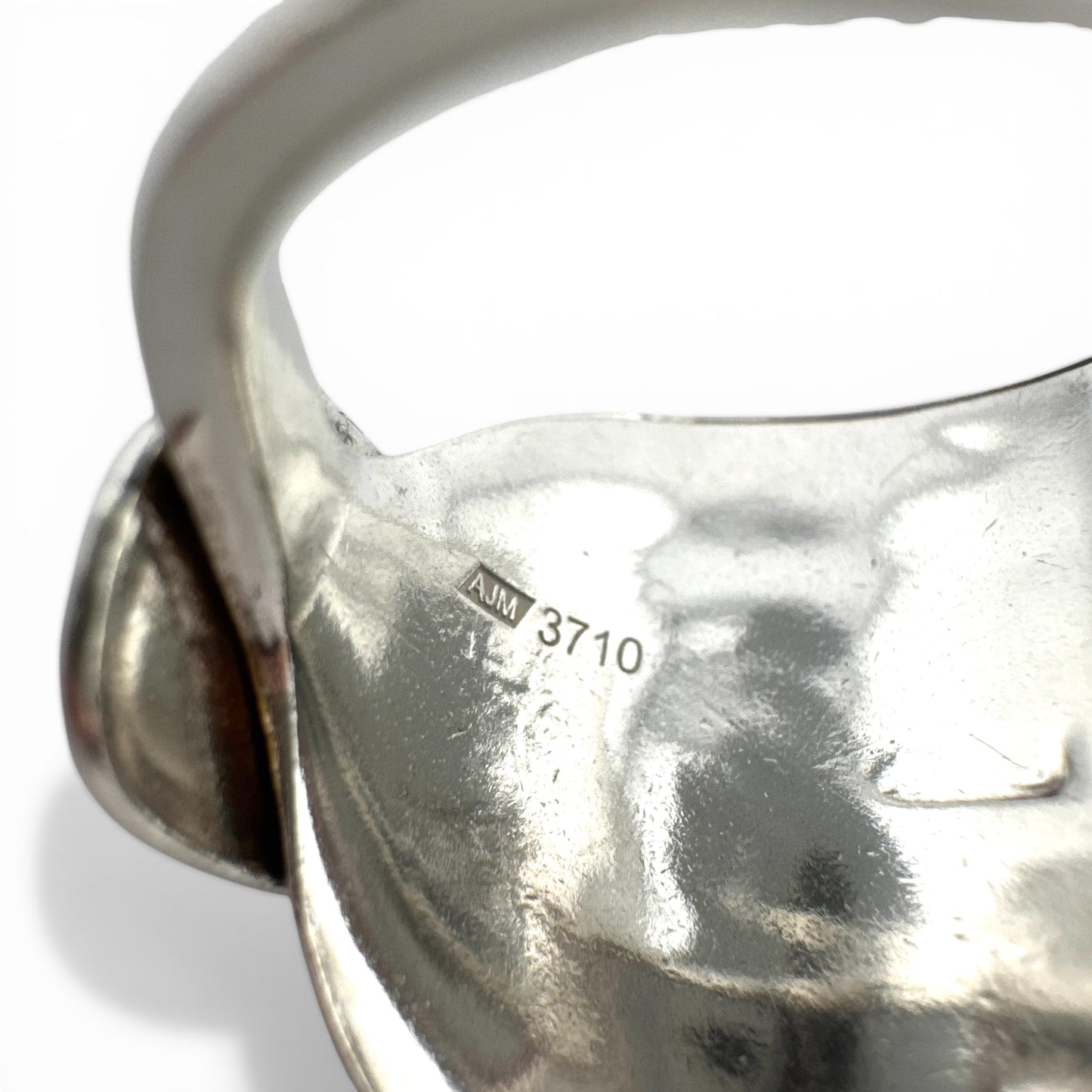 Antique 1907 Birmingham Silver Spoon Ring – Hand Engraved Sterling Silver, Hallmarked & Certified, Custom Size