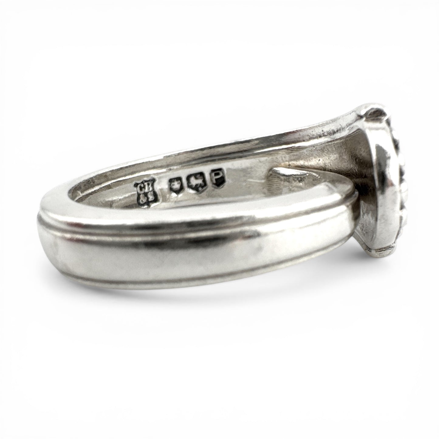 Vintage 1957 Sheffield Silver Spoon Ring – Heavy Sterling Silver, Hallmarked & Certified